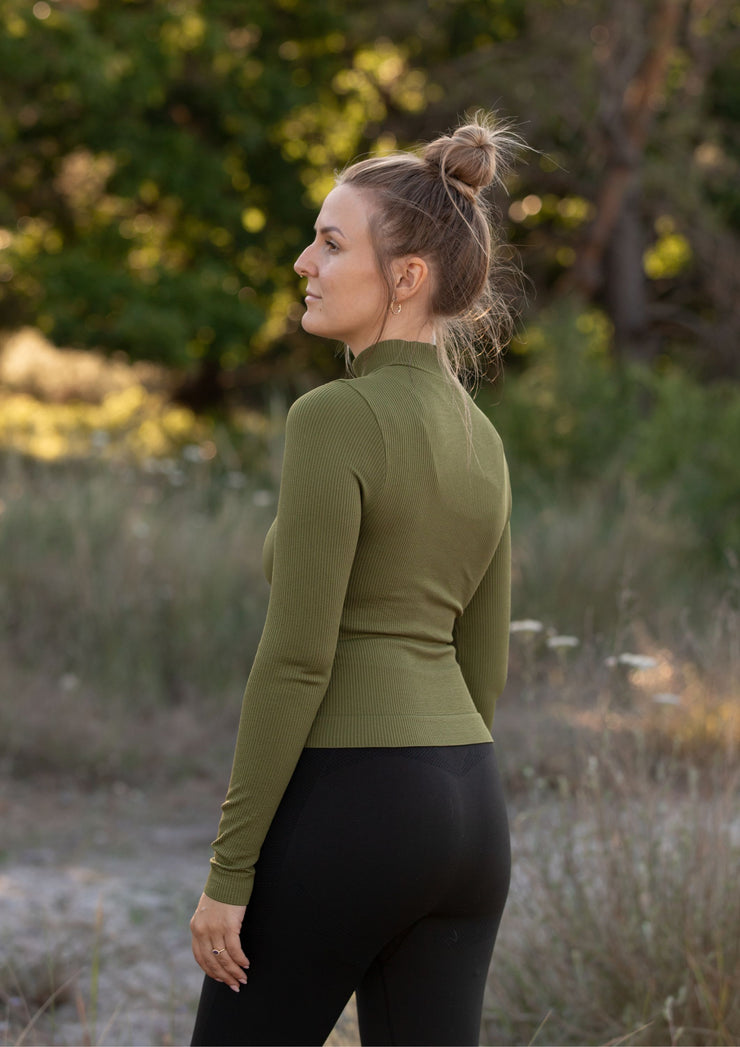 GRACE - Ribbet long sleeve - Forest Green
