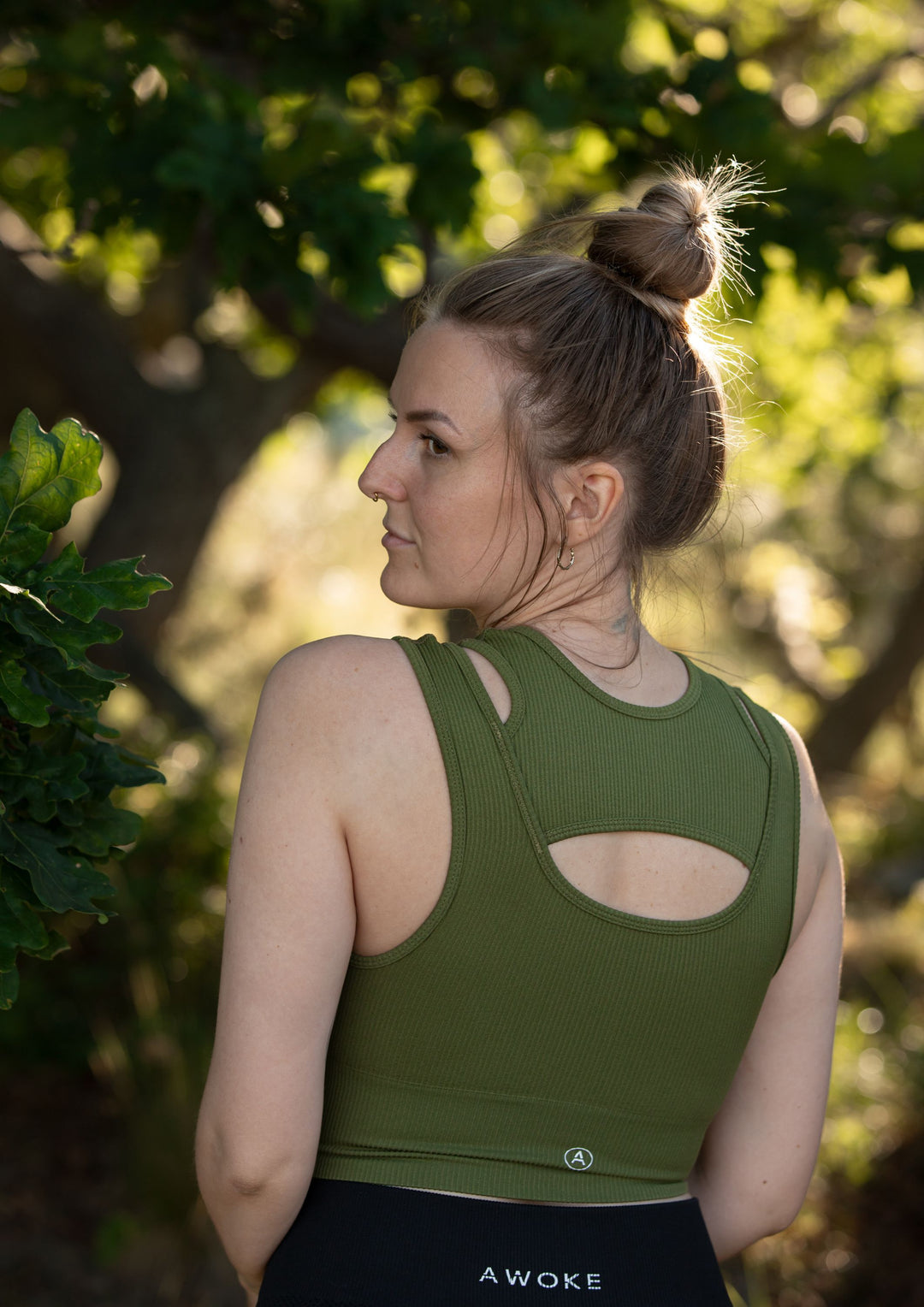 Grace - Crop top - Forest Green